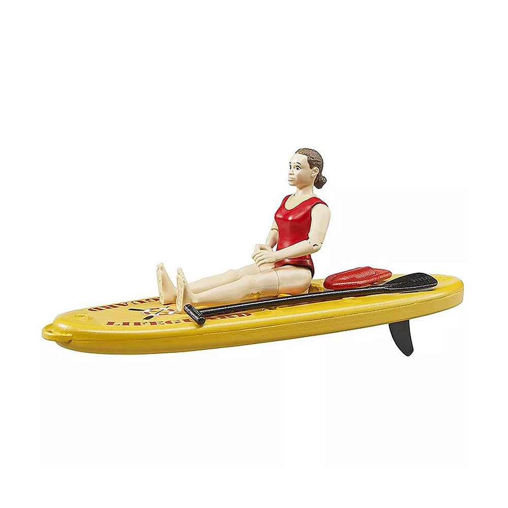 Bruder Licensed 1:16 Scale Life Guard with Stand Up Paddle Board Model 
