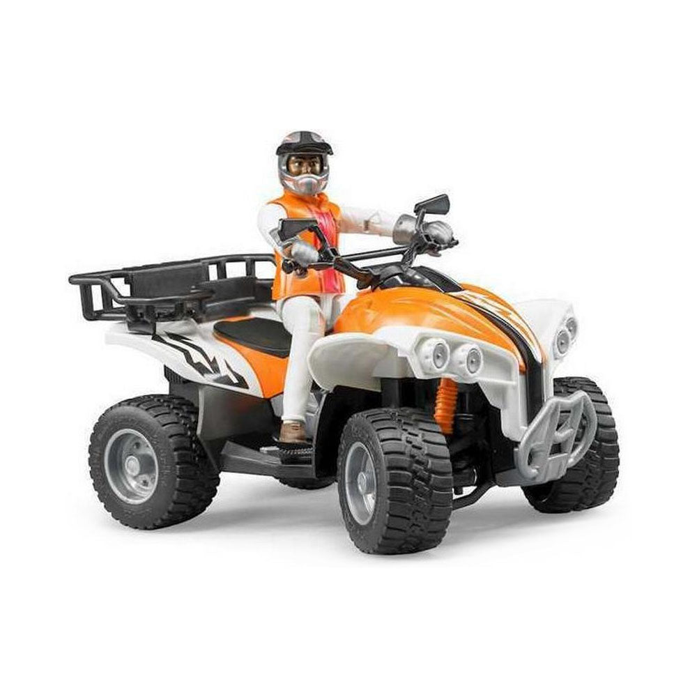 Bruder Licensed 1:16 Scale Bworld Quad with Driver With 4 Steel Strings And Tread Tyres
