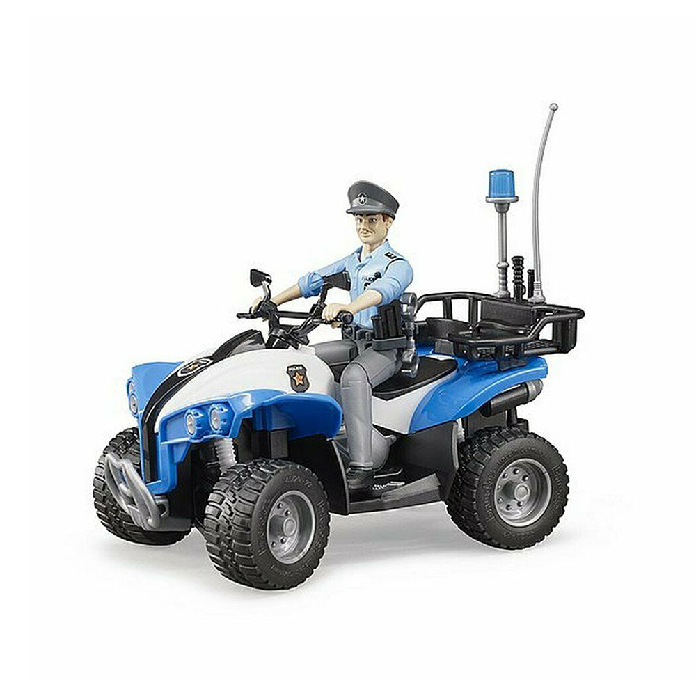 Bruder Licensed 1:16 Scale High Detailed Replica Bworld Police Quad Bike With Policeman