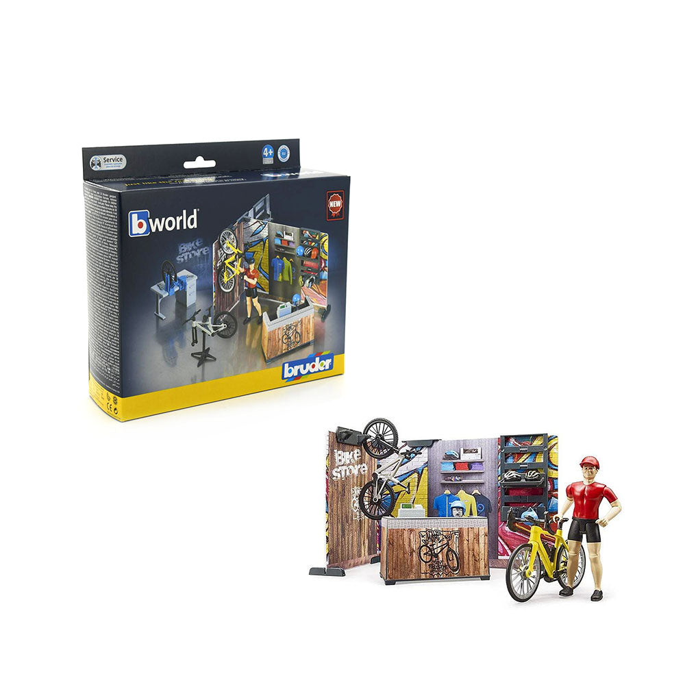 Bruder Licensed 1:16 Scale Bike Shop with Service Workshop Comprehensive Shop Equipment