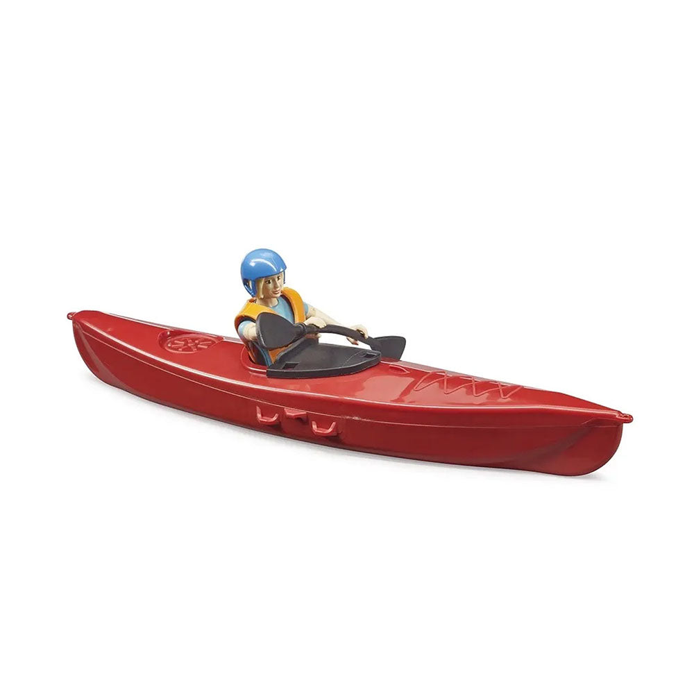 Bruder Licensed 1:16 Scale Bworld Kayak With Kayaker 3 Dimensional Moveable Limbs & Head
