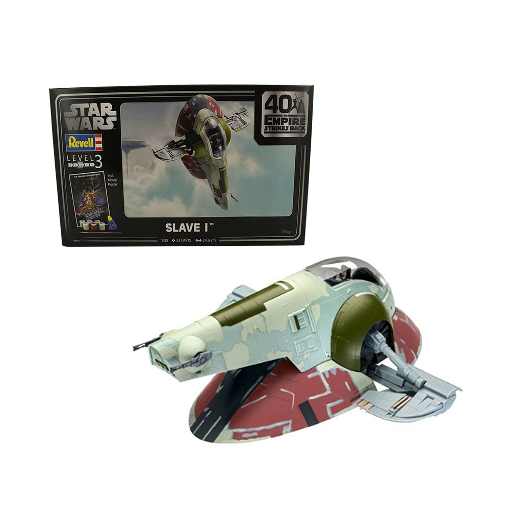 Revell Licensed 1:88 Scale Star Wars Empire Strikes Back Slave 1 Gift Set Model Toy