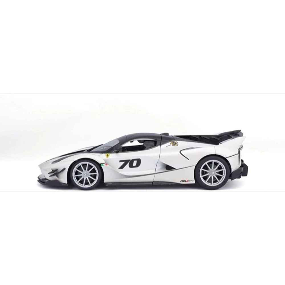 Bburago Licensed 1:18 Scale Ferrari R&P FXX K EVO #70 Diecast Model White