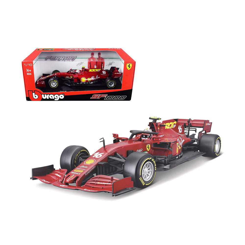 Bburago Licensed 1:18 Scale Ferrari SF1000 Tuscan GP 1000th Race Leclerc #16