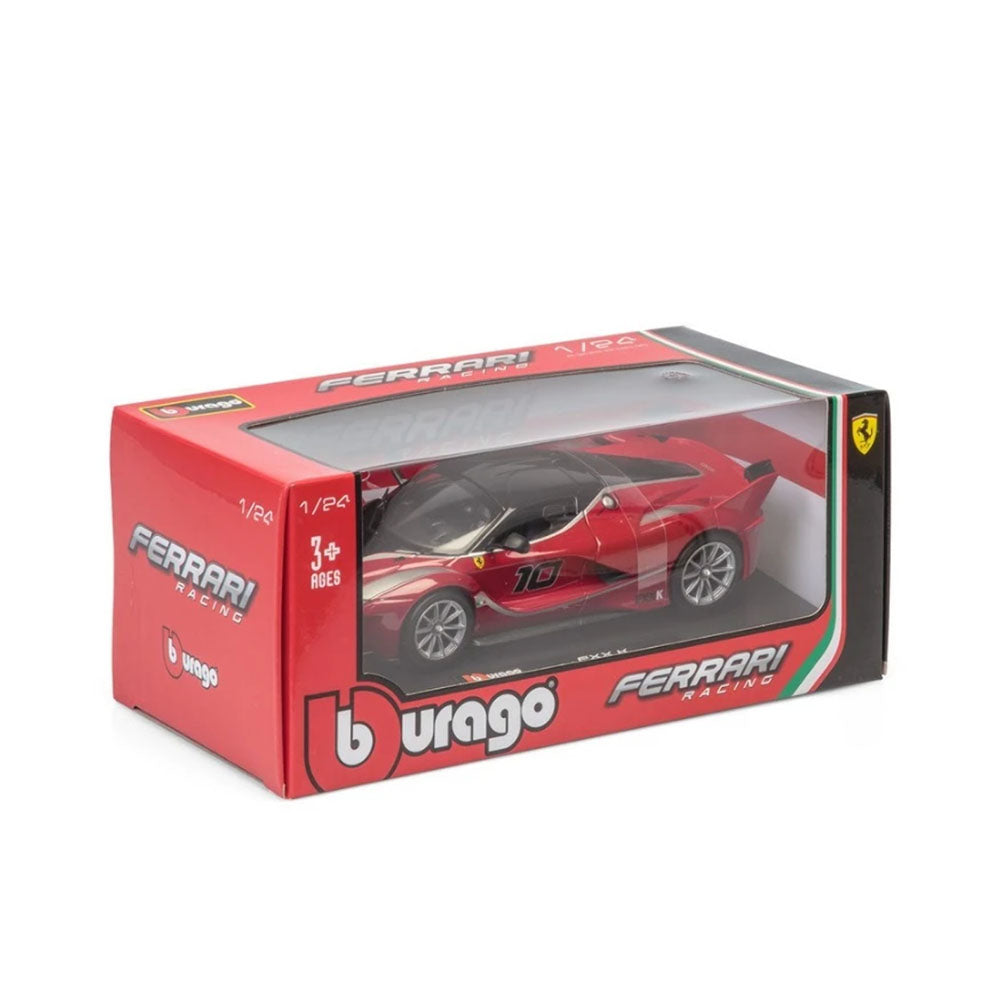 Bburago Licensed 1:24 Scale Ferrari Racing FXX-K #10 Red Diecast Model Car 26301