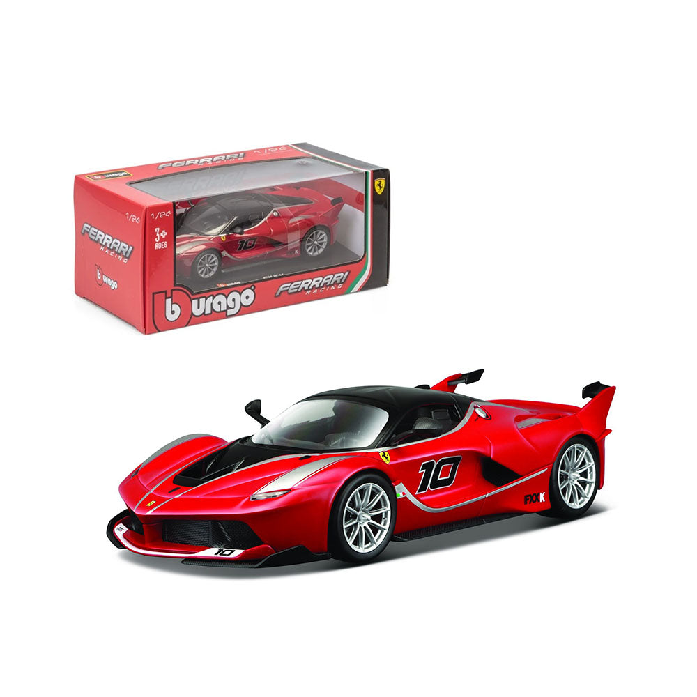 Bburago Licensed 1:24 Scale Ferrari Racing FXX-K #10 Red Diecast Model Car 26301