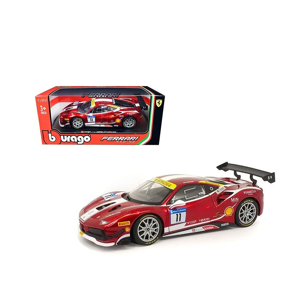 Bburago Licensed 1:24 Scale Ferrari Racing - 488 Challenge #11 Diecast Replica Model