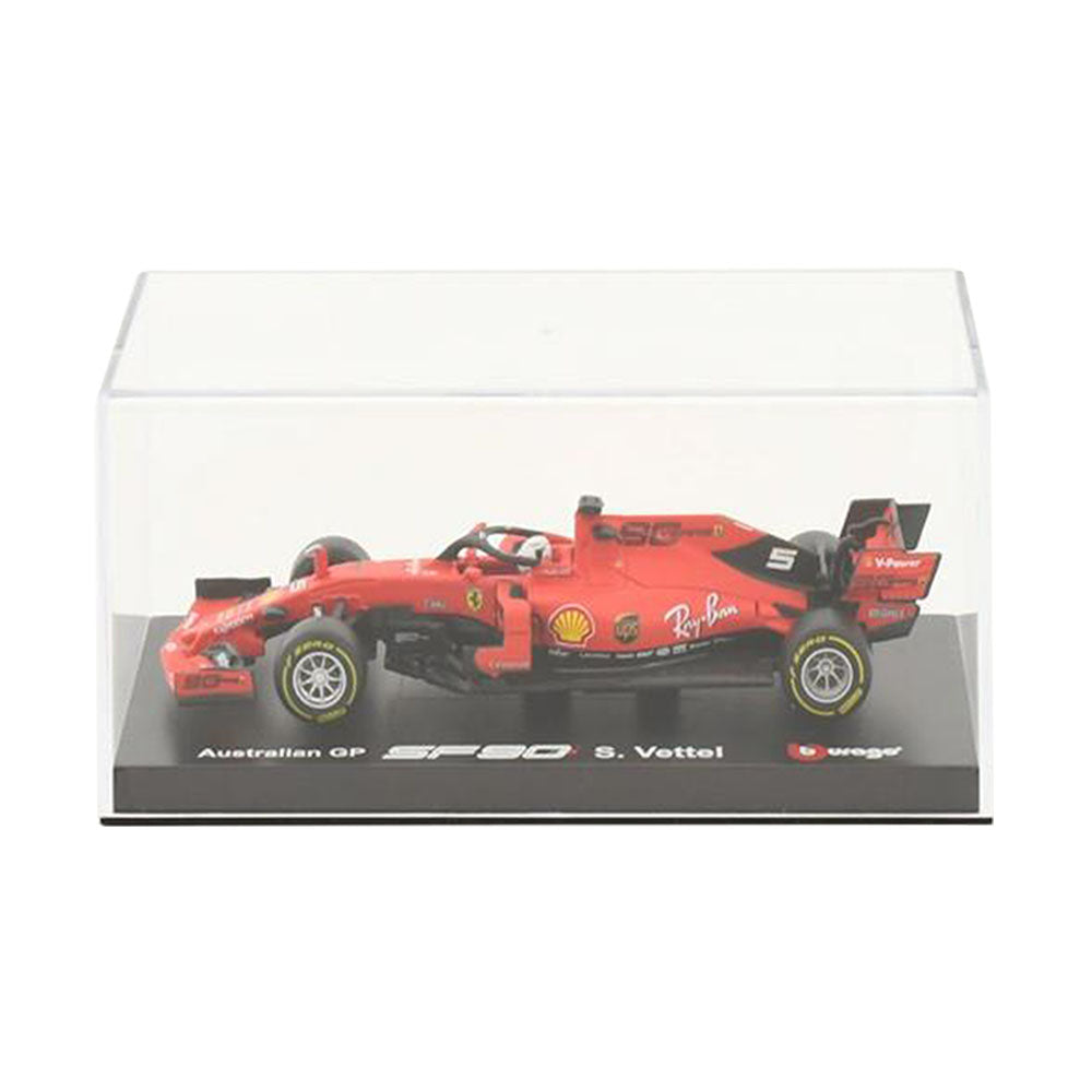 Bburago Licensed 1:43 Scale Racing F-1 SF 90 2019 & Driver Vettel With Acrylic Display Box Model