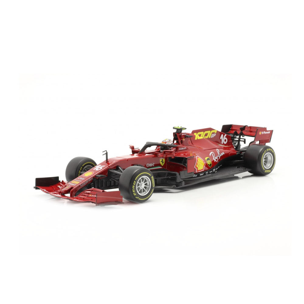 Bburago Licensed 1:43 Scale Ferrari Racing SF1000 With Driver Tuscan GP 1000th Race Leclerc