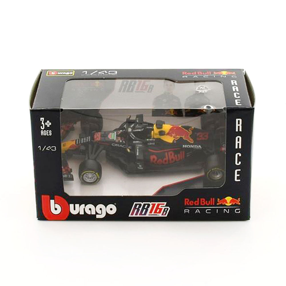 Bburago Licensed 1:43 Scale #33 2021 Red Bull Racing F-1 RB16B Verstappen Model