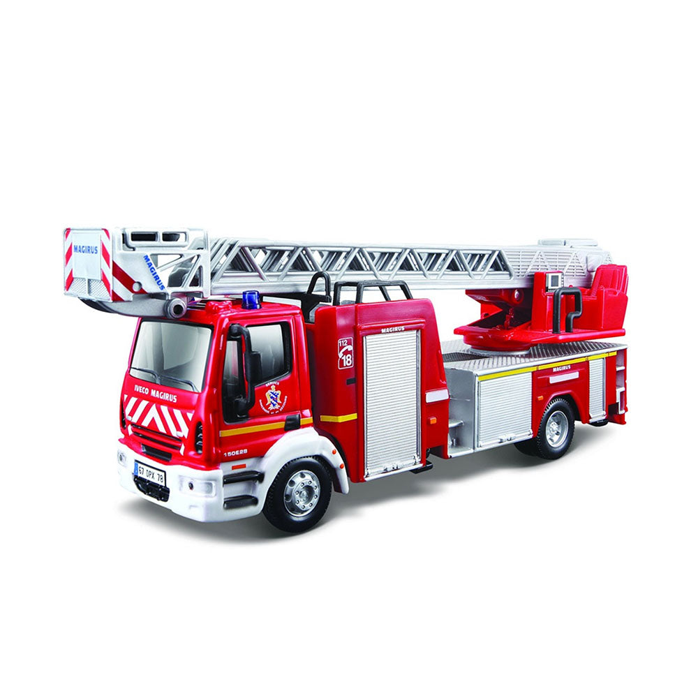 Bburago Licensed 1:50 Scale Fire Iveco Magirus 150E 28 Ladder Truck Model Vehicle 32001