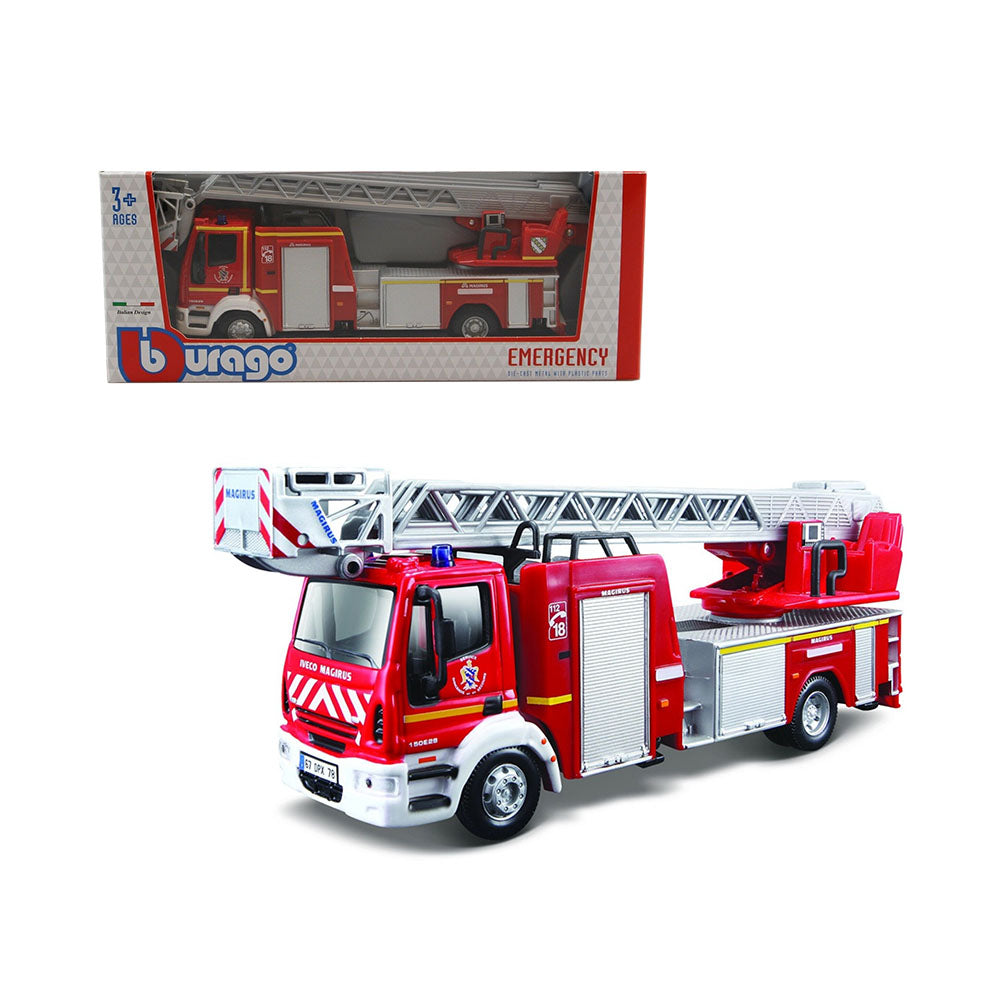 Bburago Licensed 1:50 Scale Fire Iveco Magirus 150E 28 Ladder Truck Model Vehicle 32001