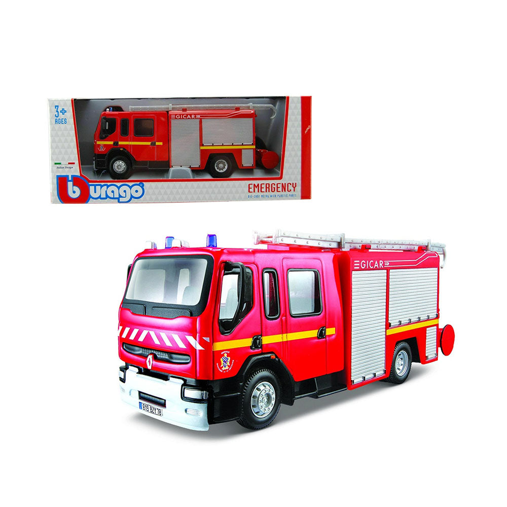 Bburago Licensed 1:50 Scale Emergency Force Renault Premium Gicar Fire Engine