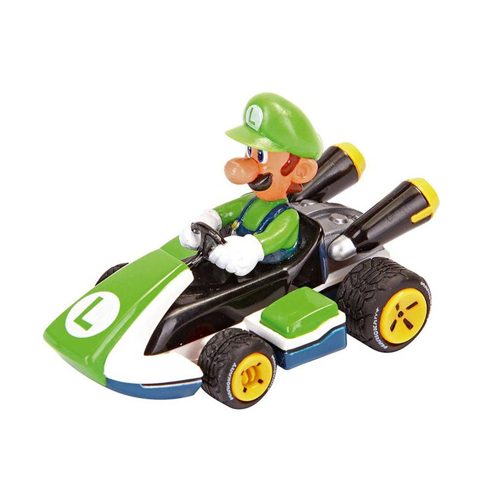 Carrera Licensed 1:43 Scale Pull & Speed Mario Kart 8 Luigi Model Toy Green