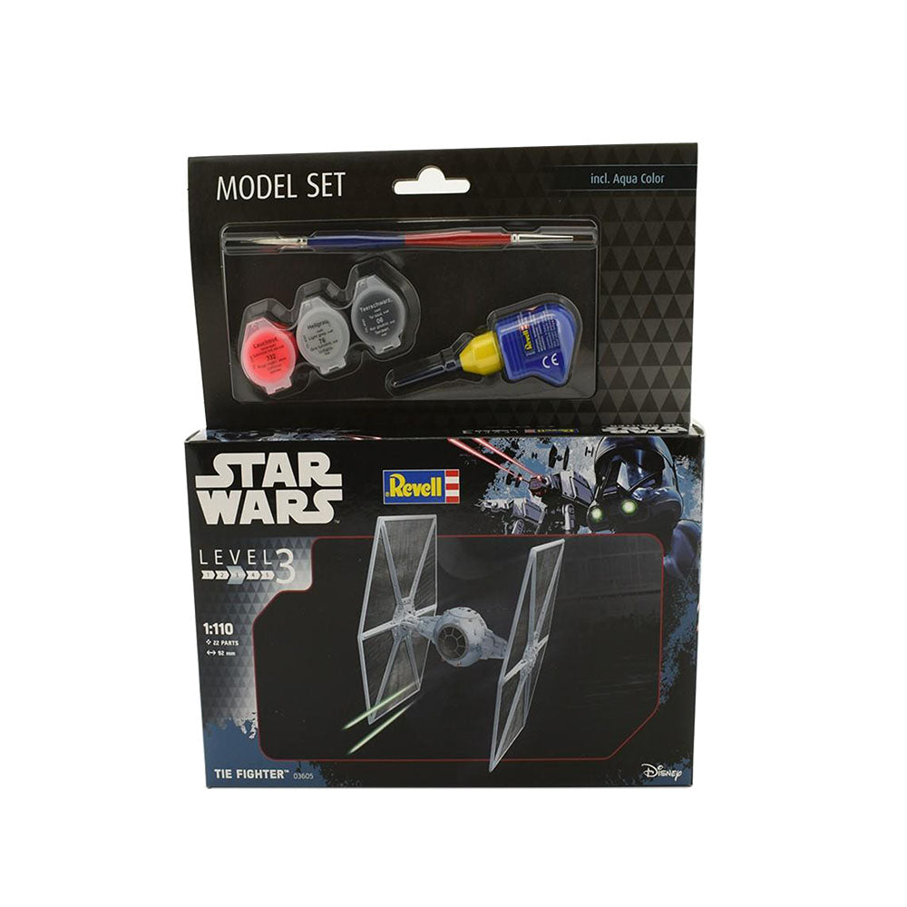 Revell Licensed 1:110 Scale Star Wars TIE Fighter With Aqua Color Model Set Toy
