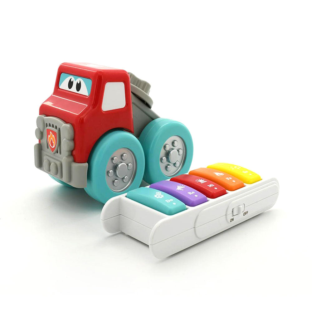 BB Junior Licensed Drive n' Rock Fire Truck with Piano # 89033 New In Box