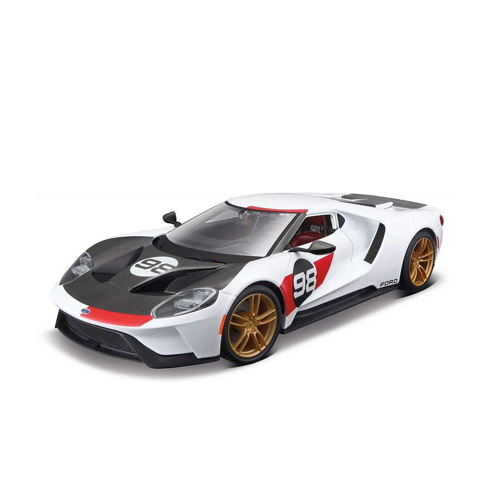 Maisto Licensed 1:18 Scale 2021 Ford GT Heritage Series #98 Diecast Model Racing Car Toy