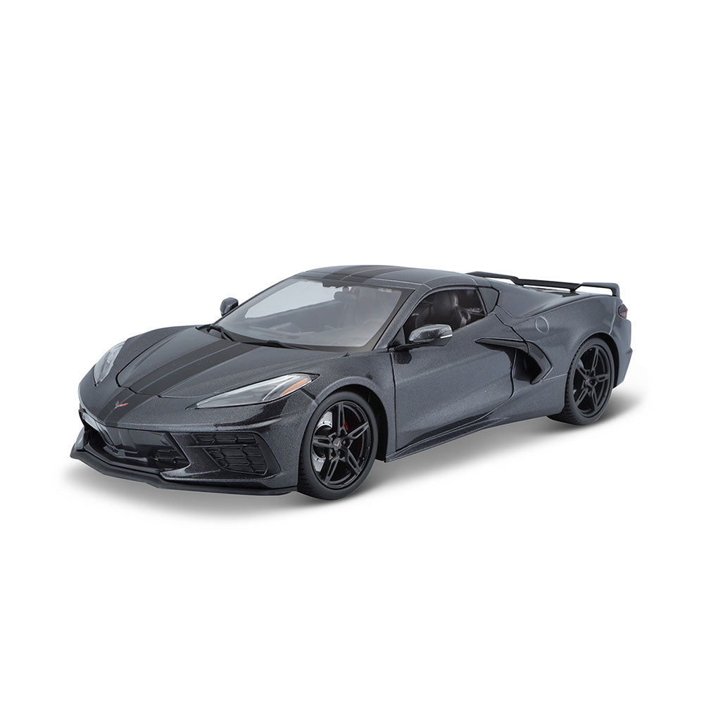 Maisto Licensed 1:18 Scale 2020 Chevrolet Corvette Stingray Coupe Grey Model Car