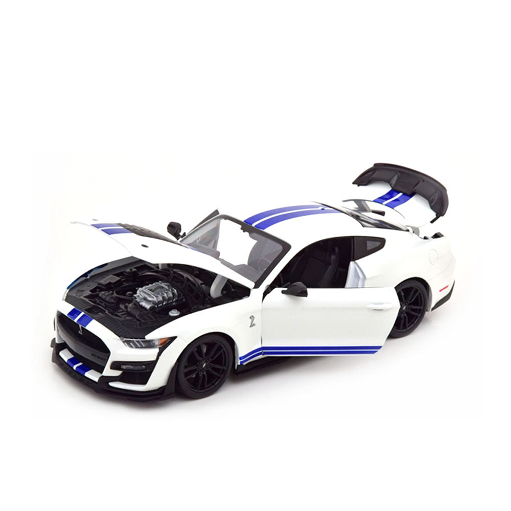 Maisto Licensed 1:18 Scale 2020 Ford Mustang Shelby GT-500 White Model Car