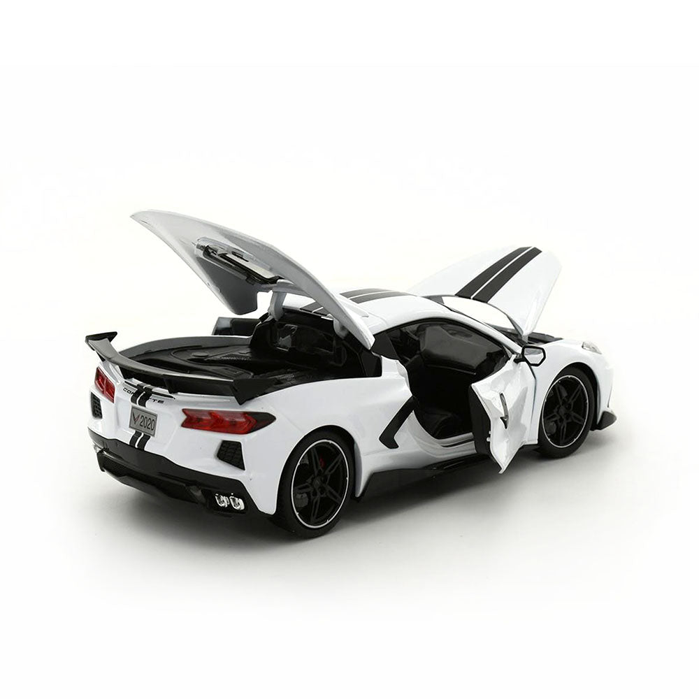 Maisto Licensed 1:18 Scale Diecast Car 2020 Chevrolet Corvette Stingray Coupe White