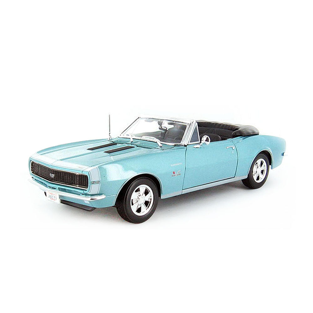 Maisto Licensed 1:18 Scale Chevrolet Camaro SS 396 Convertible 1967 Diecast Model Car Turquoise