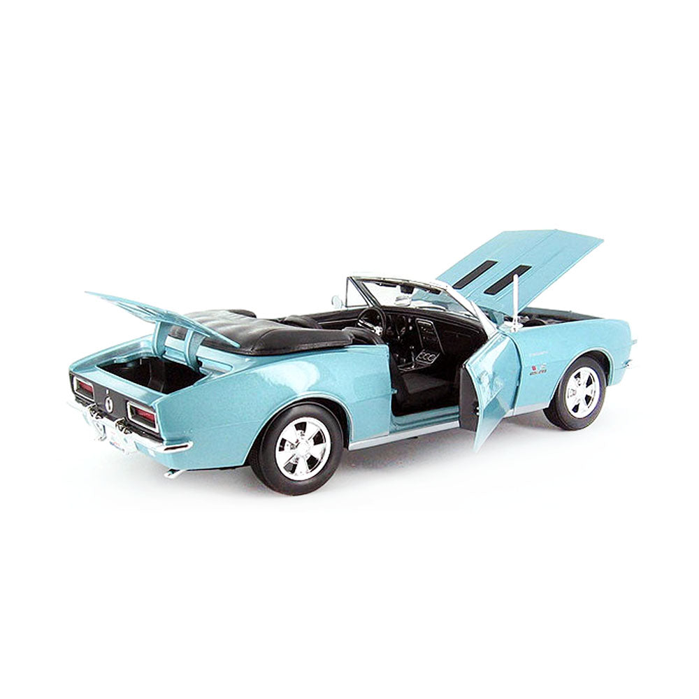 Maisto Licensed 1:18 Scale Chevrolet Camaro SS 396 Convertible 1967 Diecast Model Car Turquoise