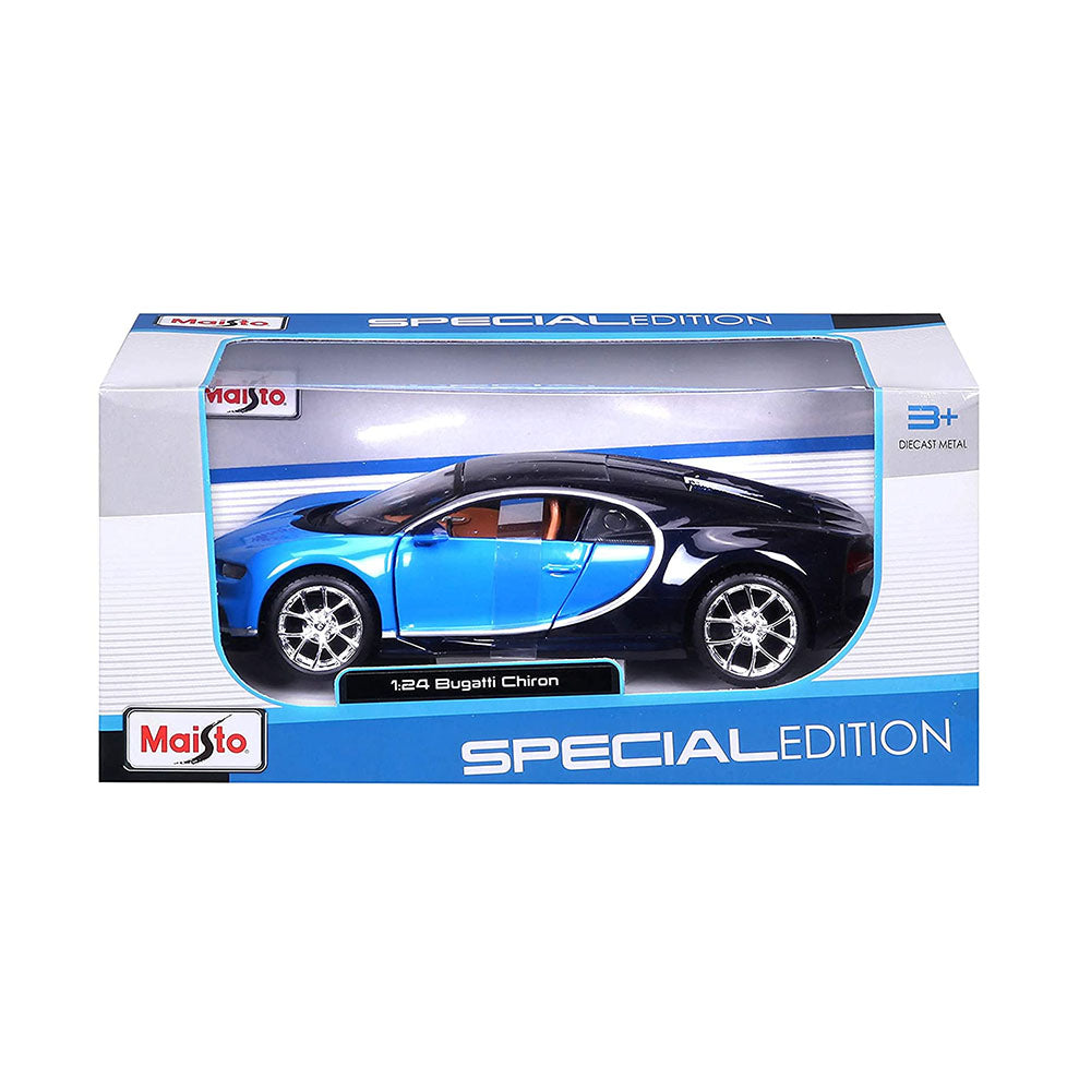 Maisto Licensed 1:24 Scale 2017 Bugatti Chiron Coupe Blue Diecast Model Car