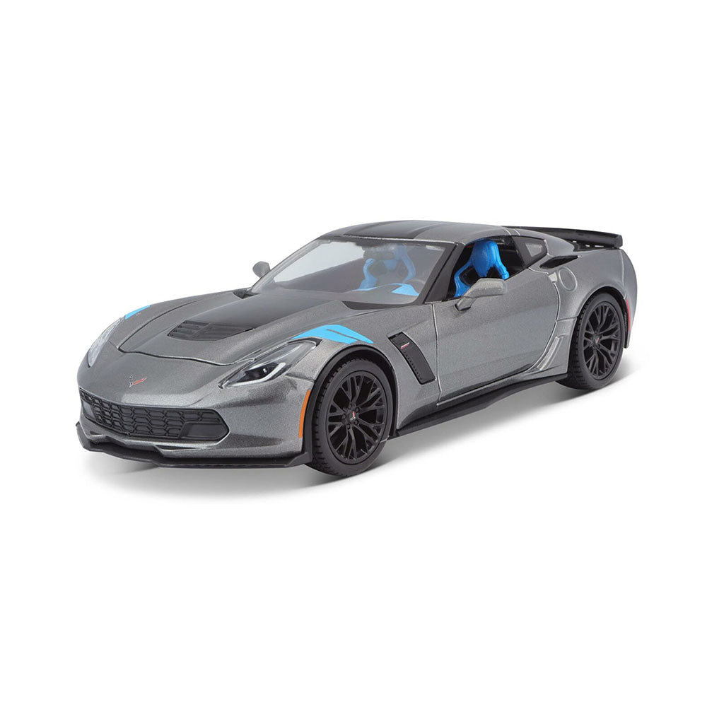 Maisto Licensed 1:24 Scale Chevrolet Corvette Grand Sport 2017 Diecast Model Toy Car Grey 