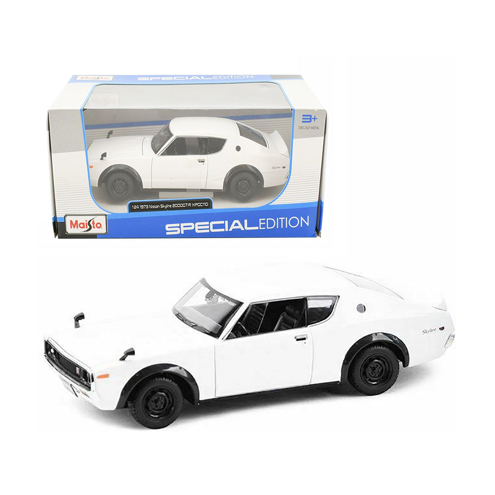 Maisto Licensed 1:24 Scale Nissan Skyline 2000 GT-R 1973 Diecast Model Car White