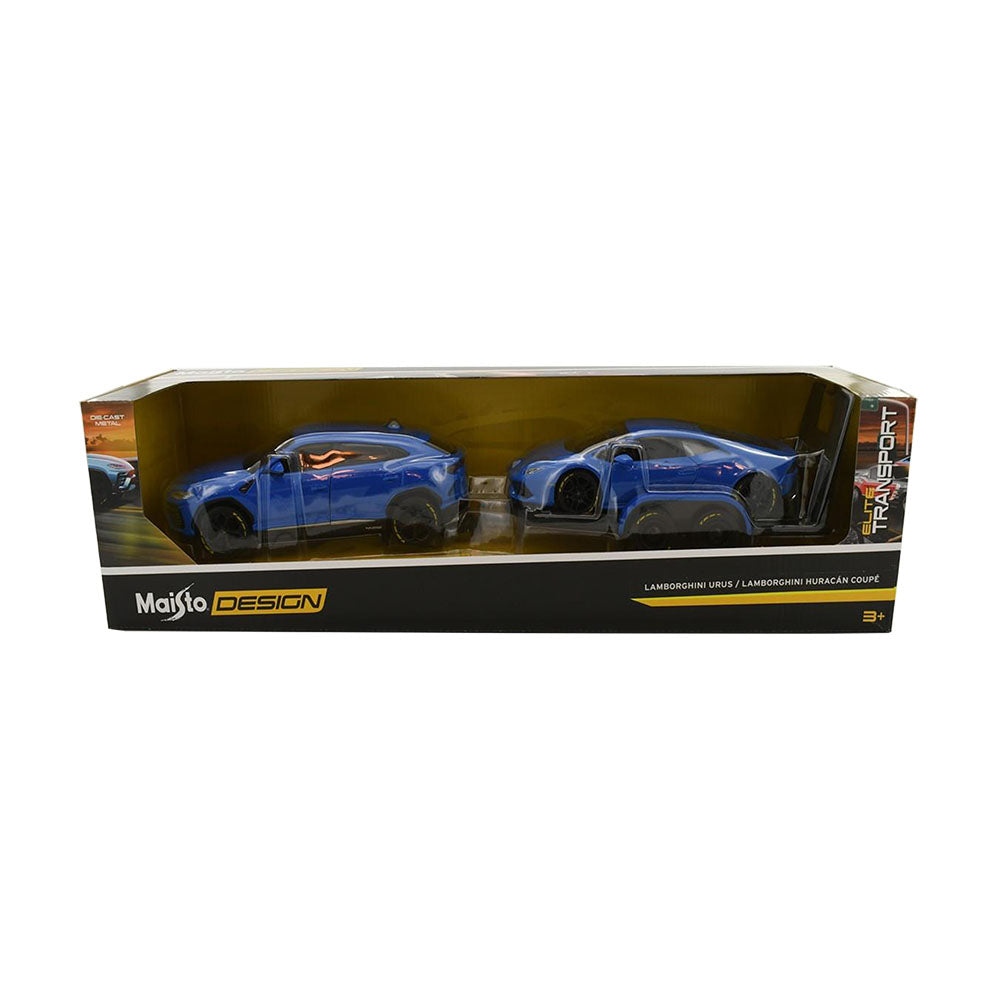 Maisto Licensed 1:24 Scale Design Elite Transport Lamborghini Urus & Huracan Model Car Blue