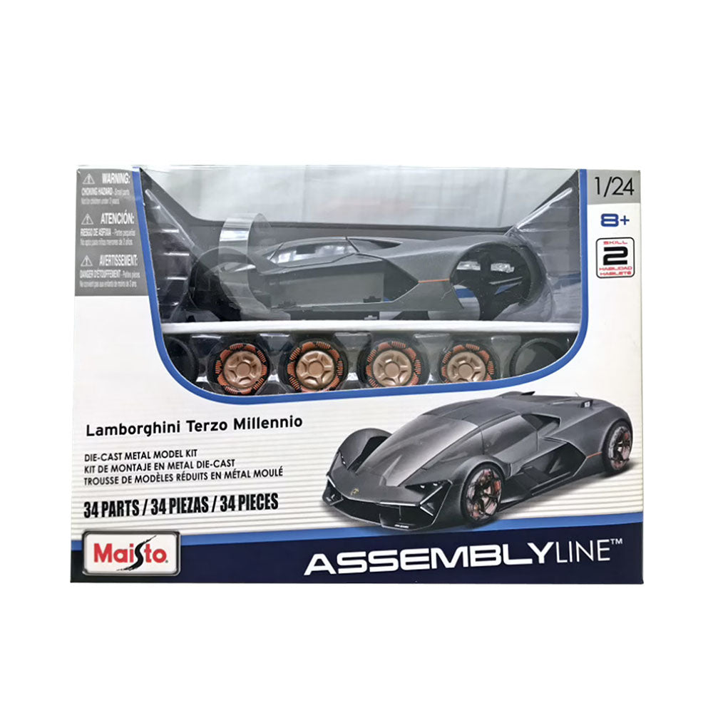 Maisto Licensed 1:24 Assembly Line 2020 Lamborghini Terzo Millennio Dark Gray