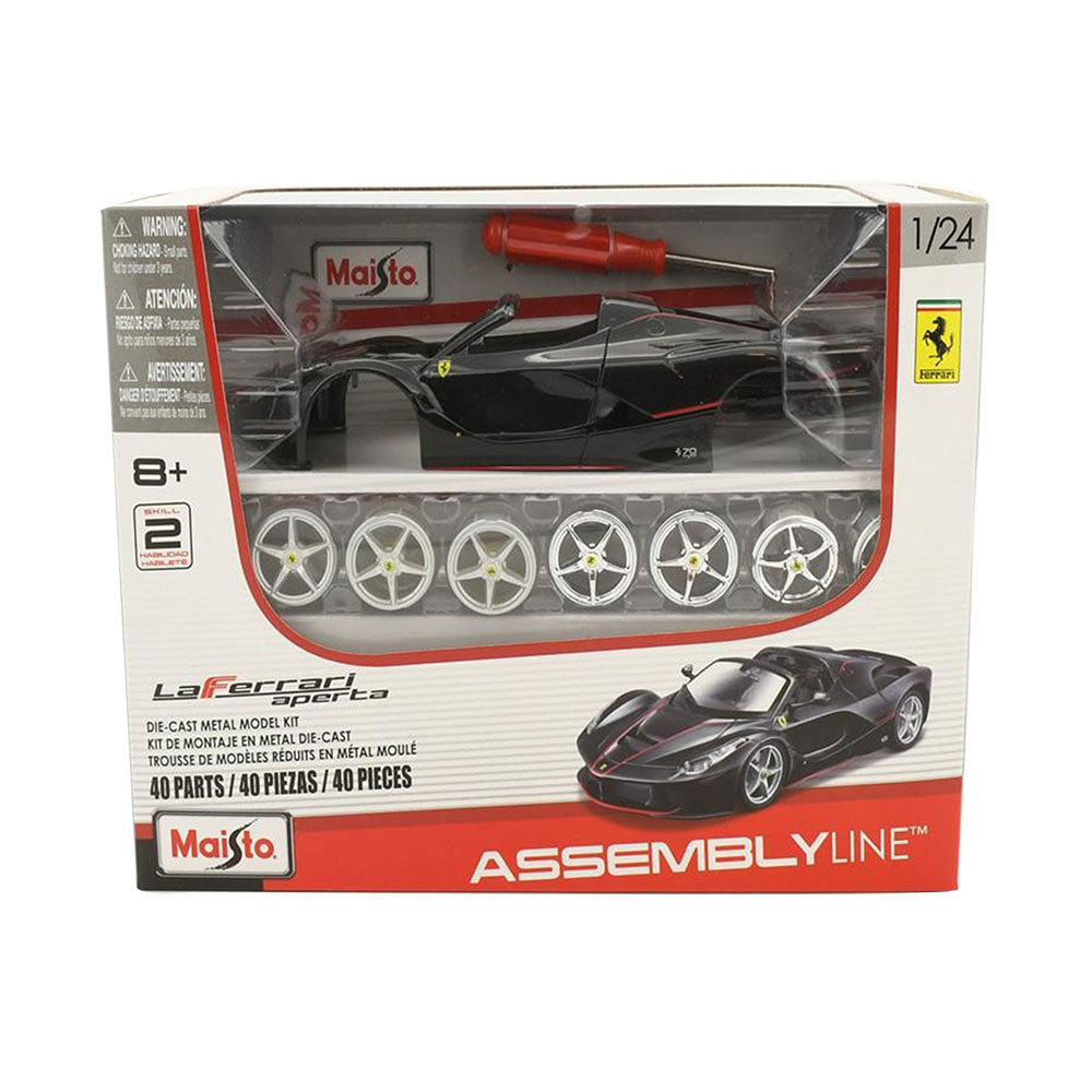 Maisto Licensed 1:24 Scale Assembly Line LaFerrari Aperta 2018 Diecast Model Car Black