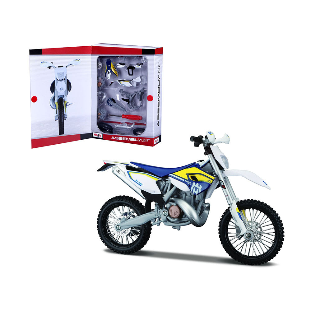 Maisto Licensed 1:12 Scale Motorcycle Assembly Line Husqvarna FE 501 Diecast Model Toy