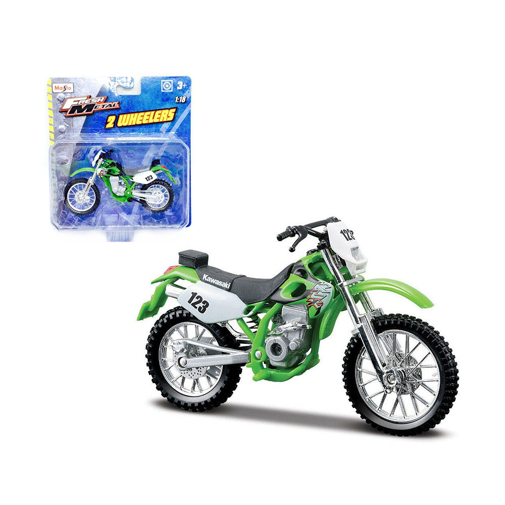 Maisto Licensed 1:18 Scale Kawasaki KLX 250SR Motorbike Model Toy Office Decorations
