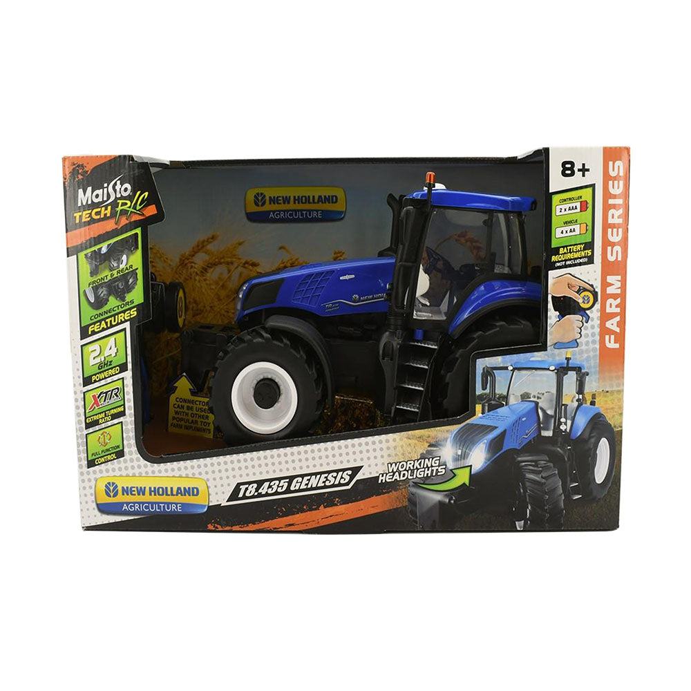 Maisto Licensed 1:16 Scale Remote Control New Holland Farm Tractor 2.4GHz Model Car Blue