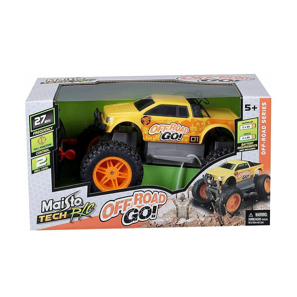 Maisto Yellow Off Road GO R/C Car Requires 1 x AA Batteries And 2 x AA Batteries