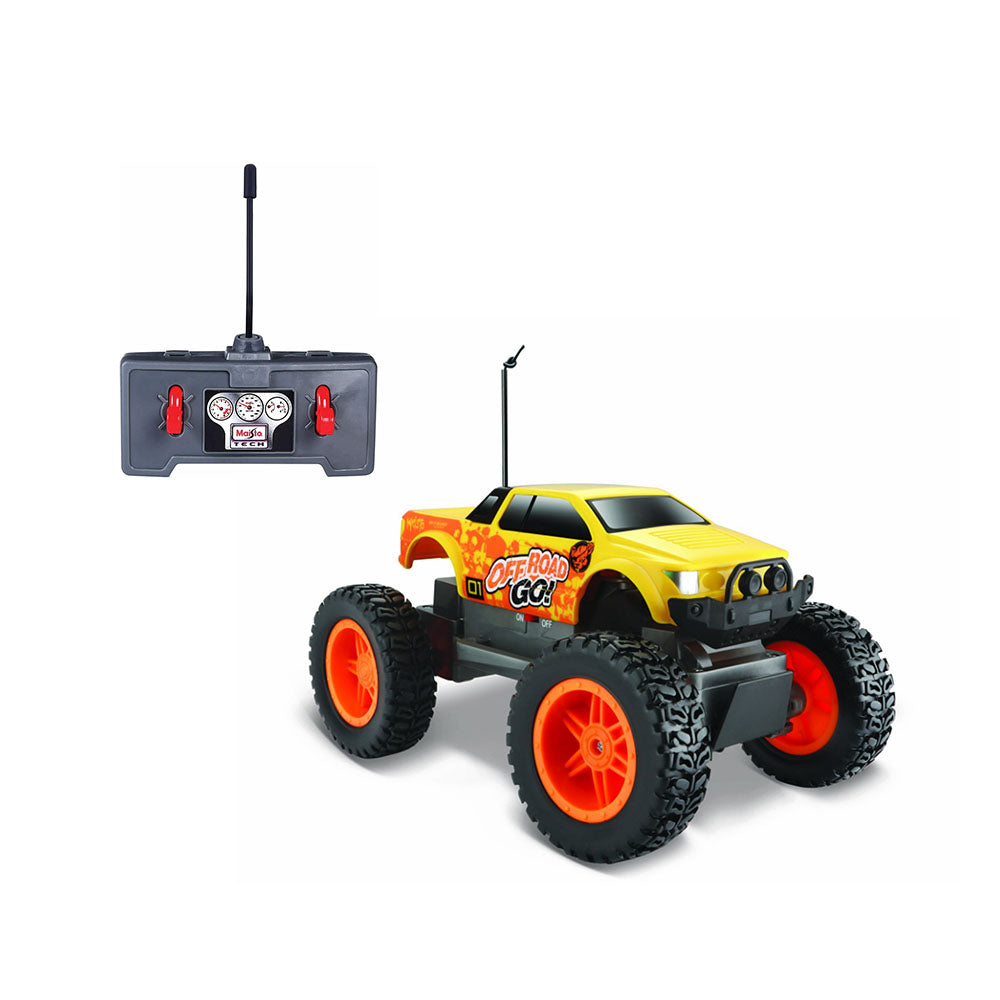 Maisto Yellow Off Road GO R/C Car Requires 1 x AA Batteries And 2 x AA Batteries