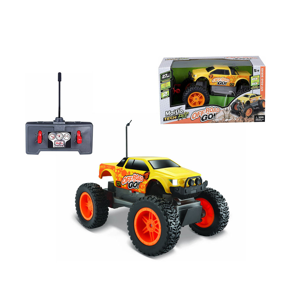 Maisto Yellow Off Road GO R/C Car Requires 1 x AA Batteries And 2 x AA Batteries