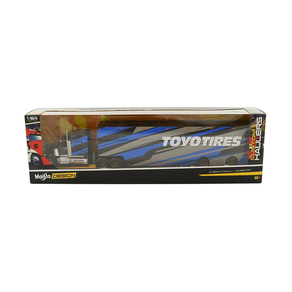 Maisto Licensed 1:64 Scale Design Custom Hauler International Lonestar Diecast Model Truck Blue