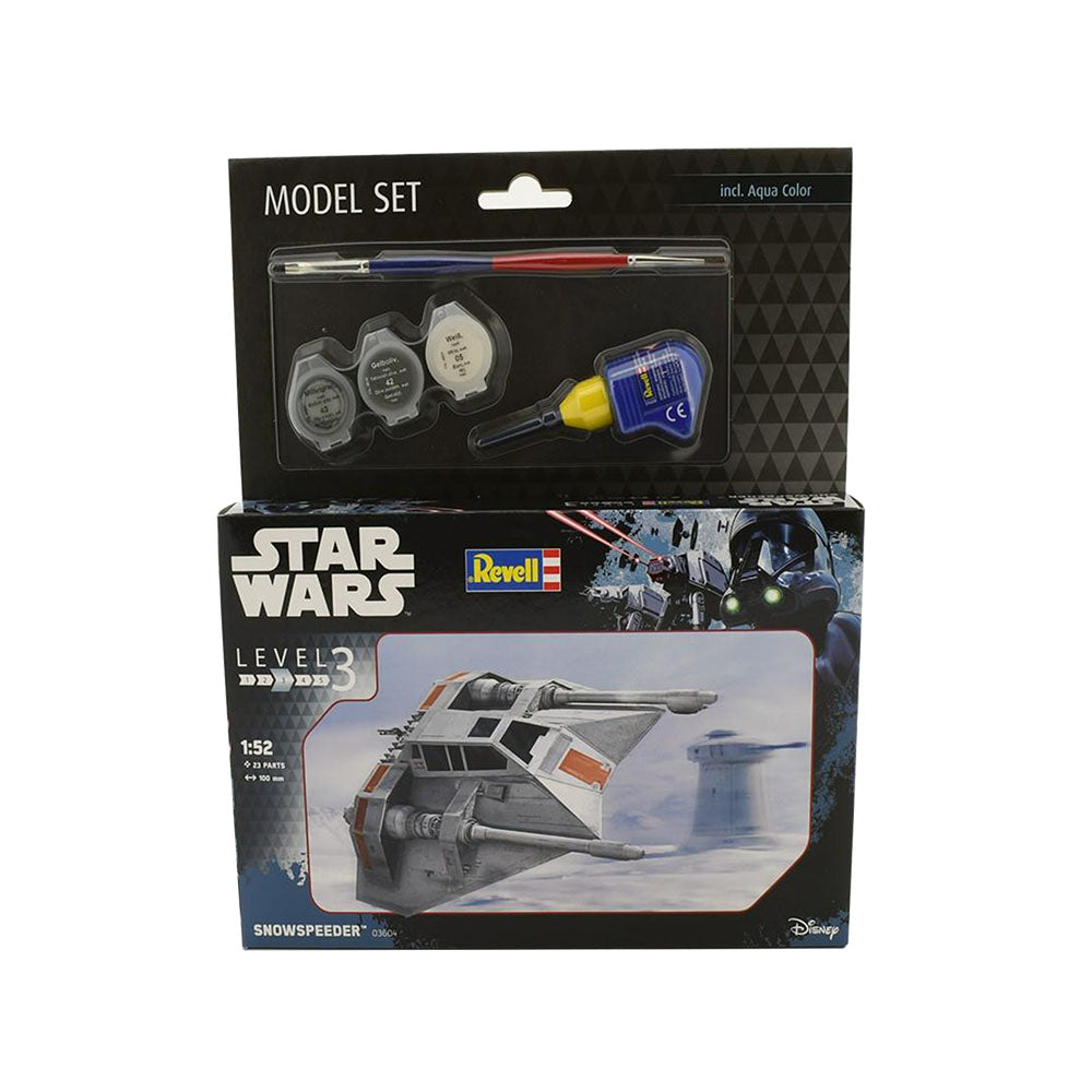 Revell Licensed 1:52 Scale Star Wars Snowspeeder Plastic Model Toy With Aqua Color Set
