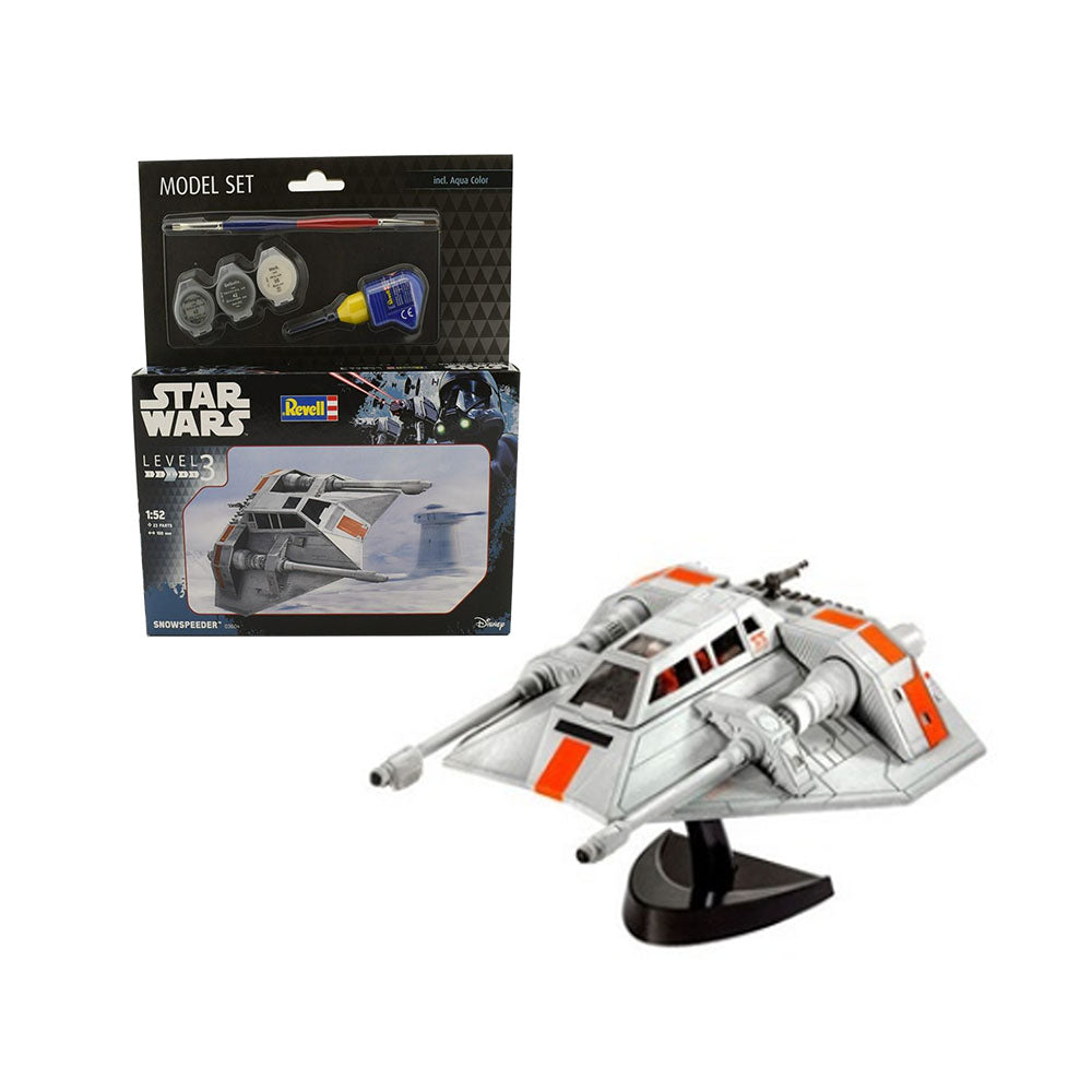 Revell Licensed 1:52 Scale Star Wars Snowspeeder Plastic Model Toy With Aqua Color Set