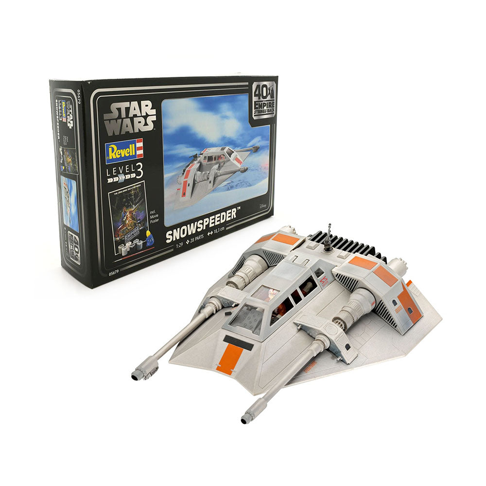 Revell Licensed 1:29 Scale Star Wars Empire Strikes Back Snowspeeder Gift Set Model Toy