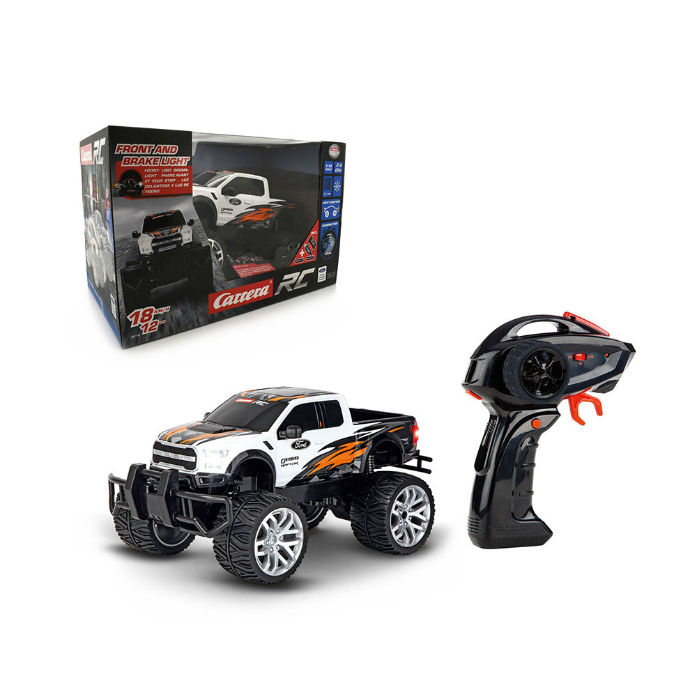 Carrera Licensed 1:14 Scale Ford Raptor White 2.4Ghz & USB Toy Model Of Pickup Truck