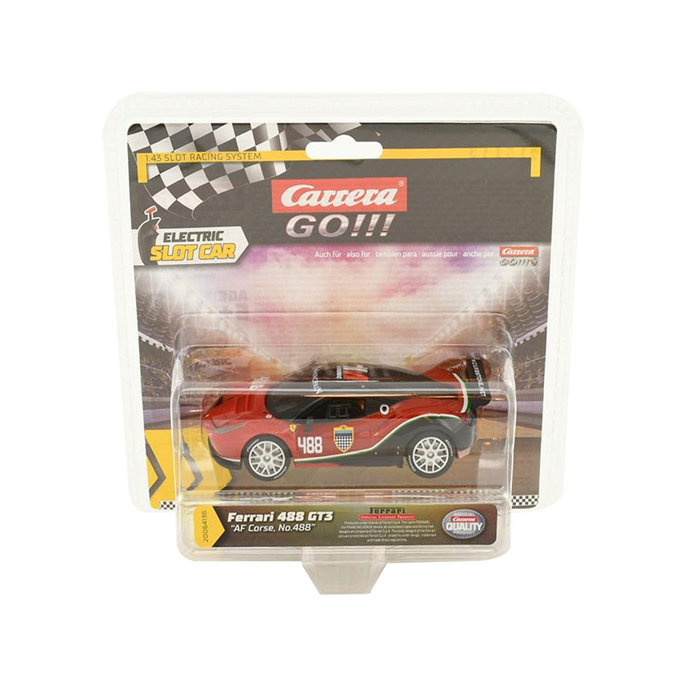 Carrera Licensed 1:43 Scale Ferrari 488 GT3 #488 AF Corse Model Car Red & Black