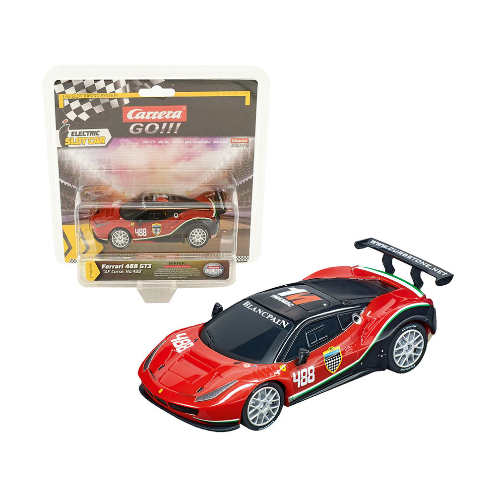 Carrera Licensed 1:43 Scale Ferrari 488 GT3 #488 AF Corse Model Car Red & Black