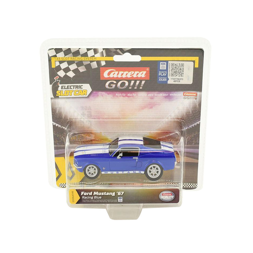 Carrera Licensed 1:43 Scale Ford Mustang '67 Racing Model Car Blue & White