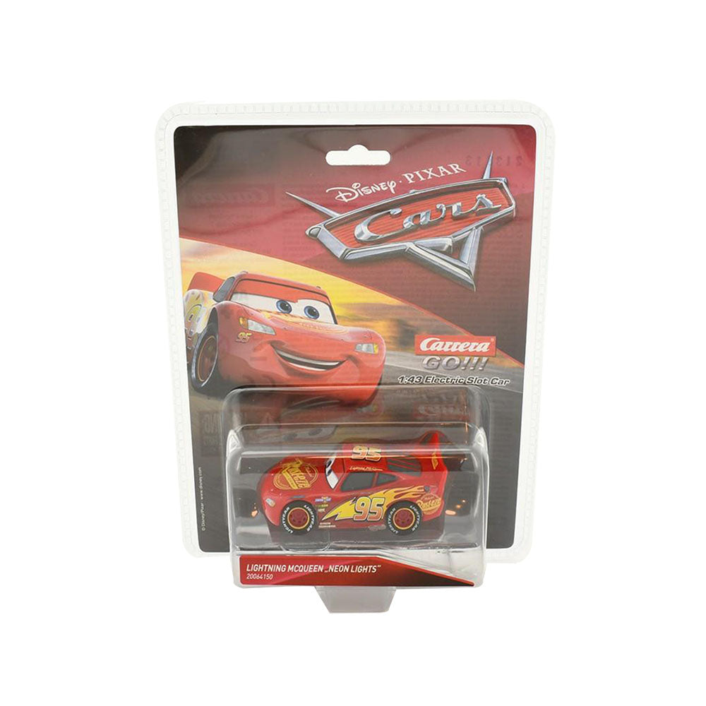 Carrera Licensed 1:43 Scale Disney Pixar Cars Lightning McQueen Neon Nights Model Car Red