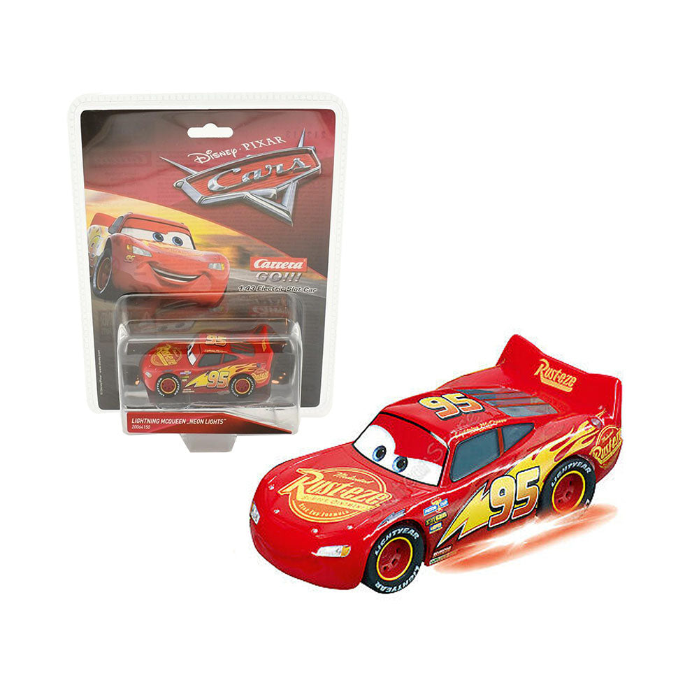 Carrera Licensed 1:43 Scale Disney Pixar Cars Lightning McQueen Neon Nights Model Car Red
