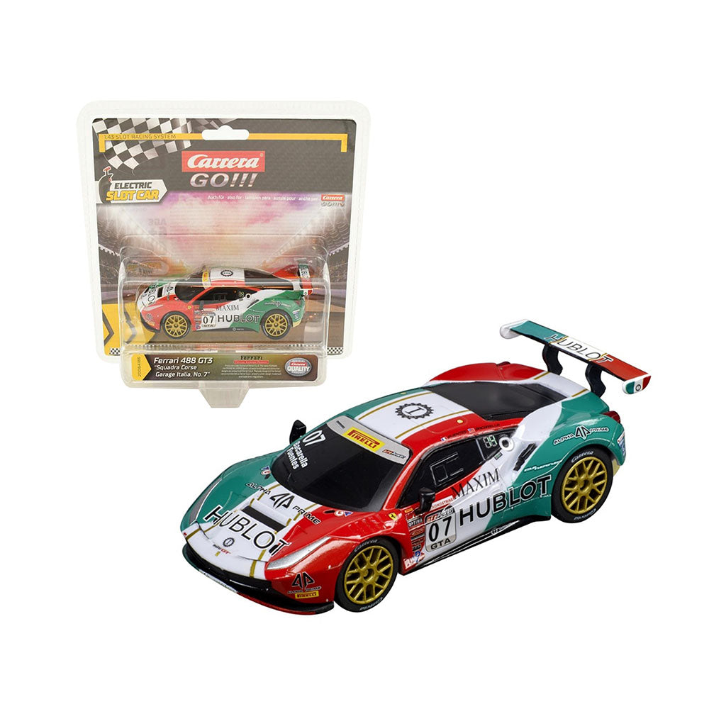 Carrera Licensed 1:43 Scale Ferrari 488 GT3 Squadra Corse Garage Italia No.7 Model Car
