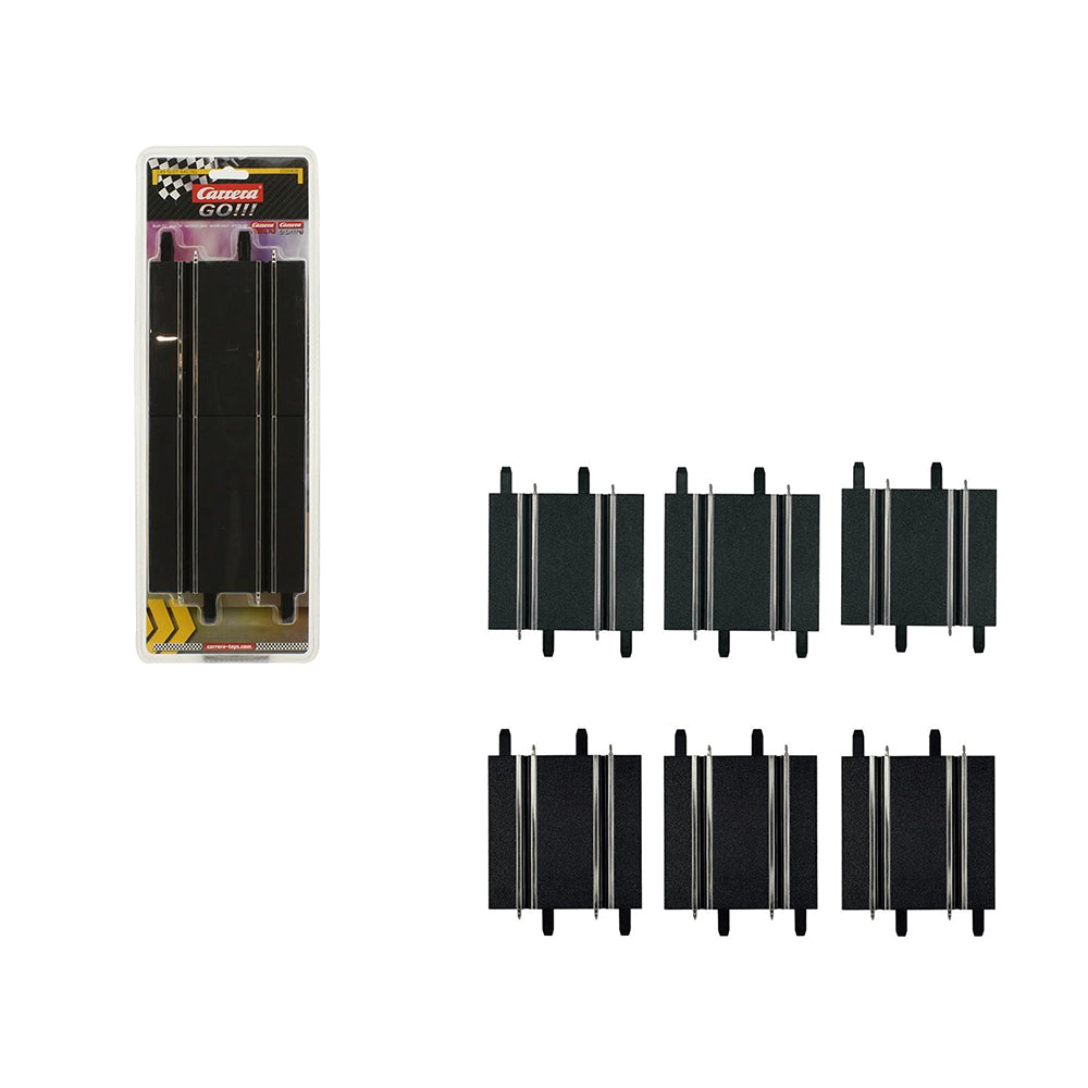 Carrera Licensed 1:43 Scale Short Straights Assortment 3 each 10 cm & 3 each 11.4cm Length Model Toy